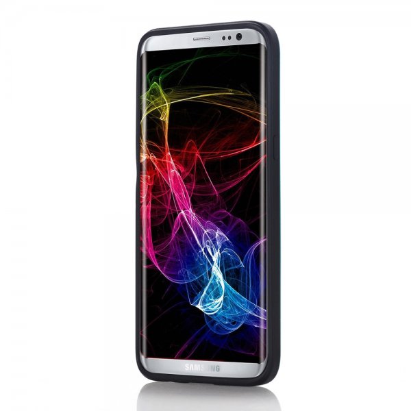 Samsung Galaxy S8 MobilDeksel TPU HardPlast Hybrid Kortplats Sølv
