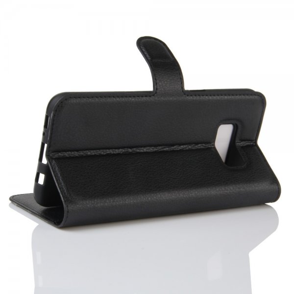 Samsung Galaxy S8 Plus Etui Litchi Svart