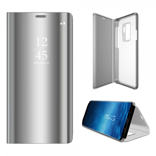 Samsung Galaxy S9 Plus Etui Caller-ID Sølv