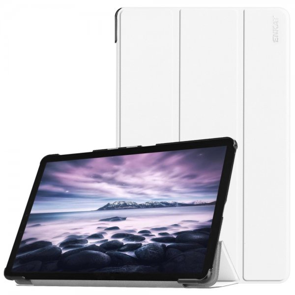 Samsung Galaxy Tab A 10.5 2018 T590 T595 Vikbart Etui Stativfunksjon Hvit