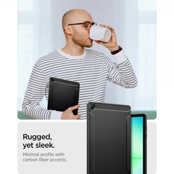 Samsung Galaxy Tab A9 Plus/Galaxy Tab A11 Plus Deksel Rugged Armor Matte Black
