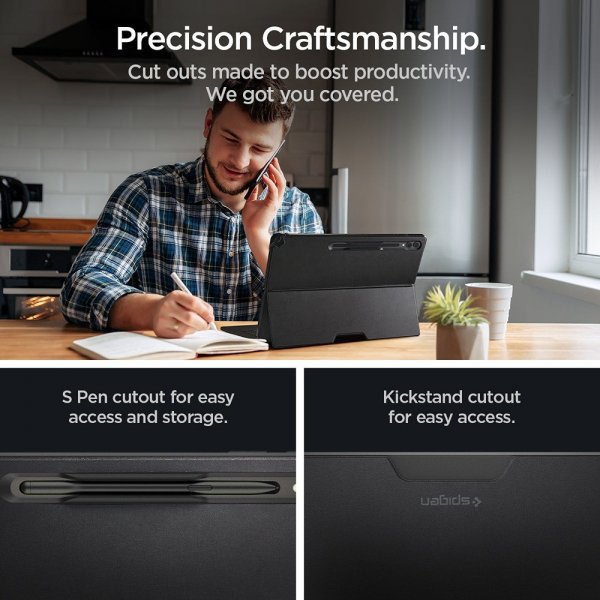 Samsung Galaxy Tab S8 Ultra/S9 Ultra/S10 Ultra Deksel Thin Fit Pro Svart