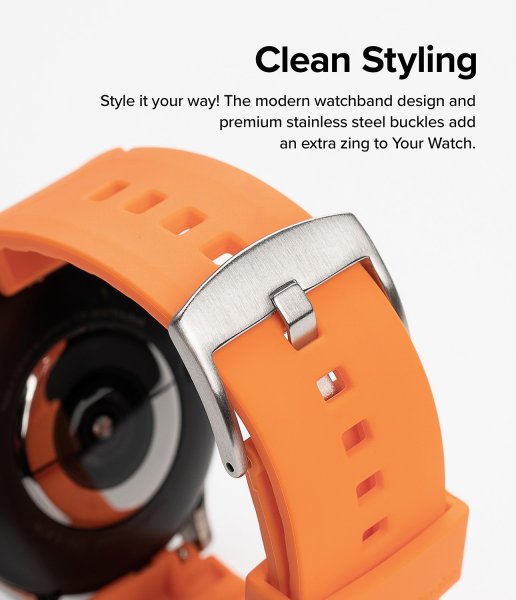 Samsung Galaxy Watch 20mm Armbånd Rubber One Bold Band Oransje