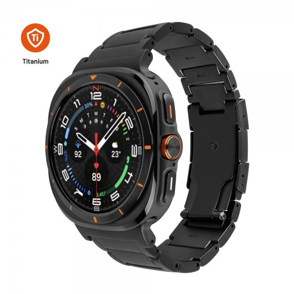 Samsung Galaxy Watch Ultra Armbånd Titanium Strap Svart