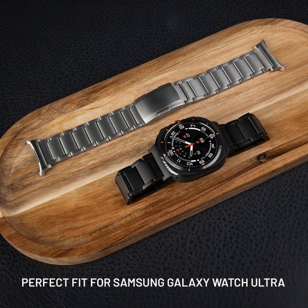 Samsung Galaxy Watch Ultra Armbånd Titanium Strap Svart