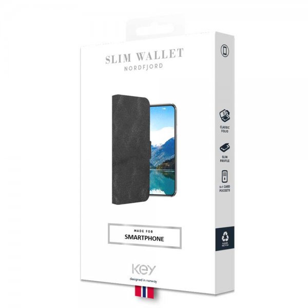 Samsung Galaxy XCover Pro Etui Slim Wallet Nordfjord Svart