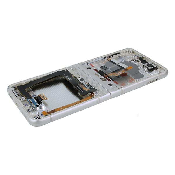 Samsung Galaxy Z Flip 3 5G 2021 (F711) Skjerm med LCD Display Original - Krem