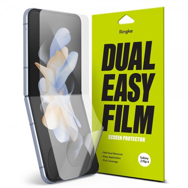Samsung Galaxy Z Flip 4 Skjermbeskytter Dual Easy Film 2-pakning