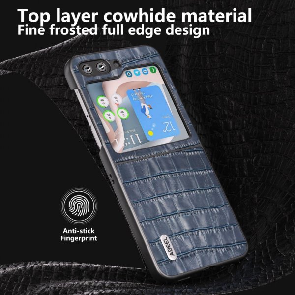 Samsung Galaxy Z Flip 5 Deksel Krokodille tekstur Blå