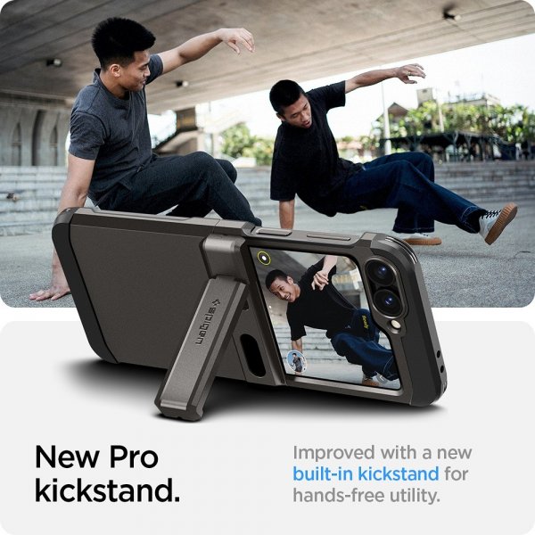 Samsung Galaxy Z Flip 6/Galaxy Z Flip 7 FE Deksel Tough Armor Pro Gunmetal