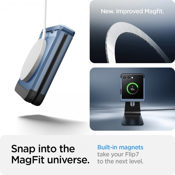 Samsung Galaxy Z Flip 7 Deksel Tough Armor Pro MagFit Sierra Blue