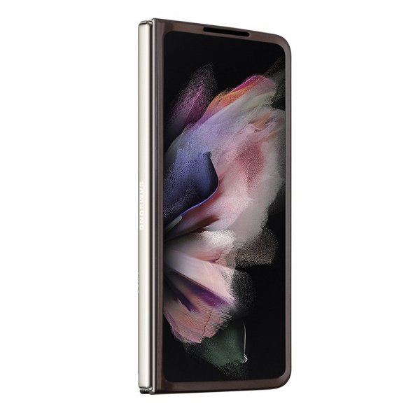 Samsung Galaxy Z Fold 5 Deksel 4G Metal Triangle Strass Brun