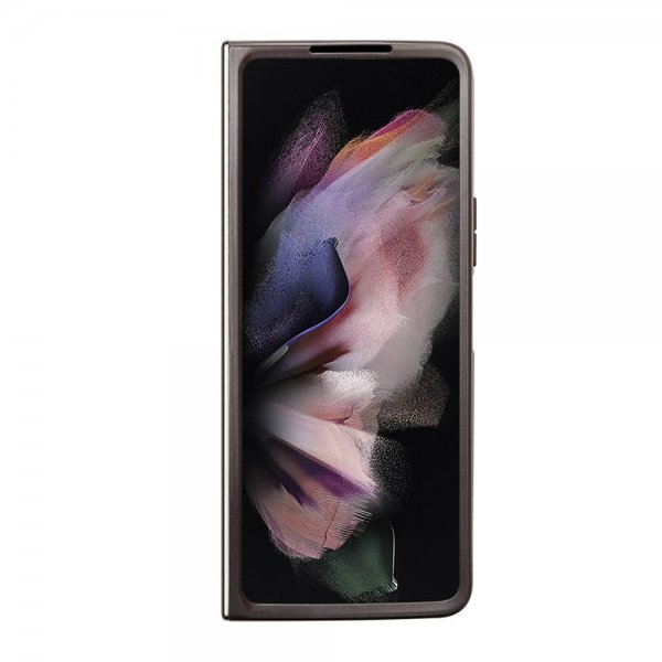 Samsung Galaxy Z Fold 5 Deksel 4G Metal Triangle Strass Brun