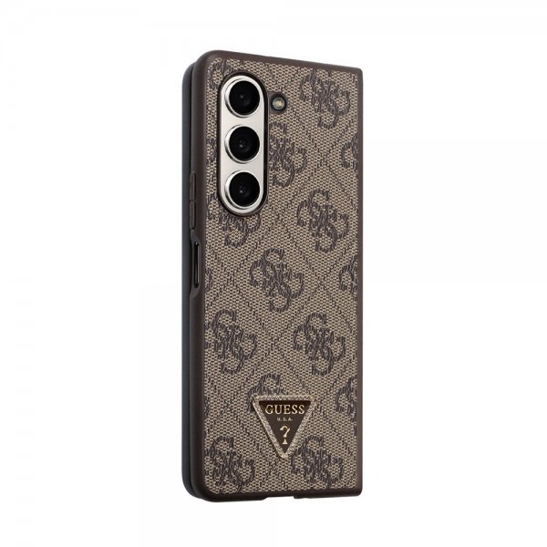 Samsung Galaxy Z Fold 5 Deksel 4G Metal Triangle Strass Brun
