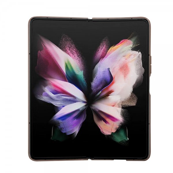 Samsung Galaxy Z Fold 5 Deksel 4G Metal Triangle Strass Brun