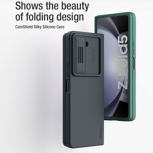 Samsung Galaxy Z Fold 5 Deksel CamShield Silky Blå