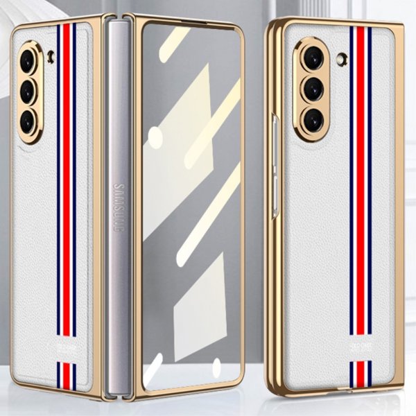 Samsung Galaxy Z Fold 5 Deksel Stripe Hvit