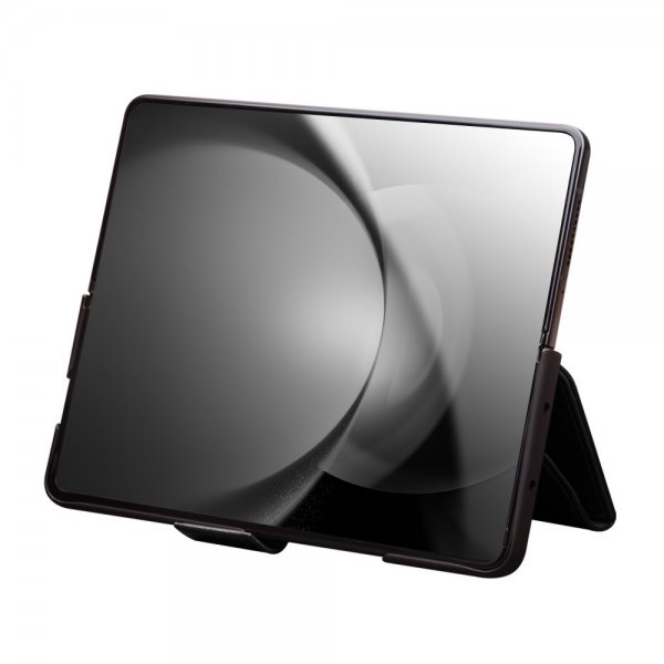 Samsung Galaxy Z Fold 6 Etui Ekte Skinn Svart