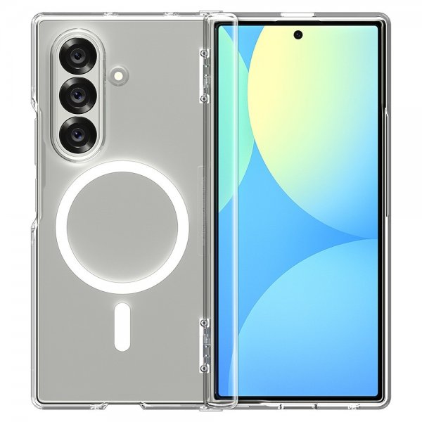 Samsung Galaxy Z Fold 7 Deksel Ultra Hybrid Pro MagFit Clear White