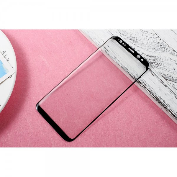 Skjermbeskytter av Herdet glass till Samsung Galaxy S8 Plus Full size 3D Välvd Svart