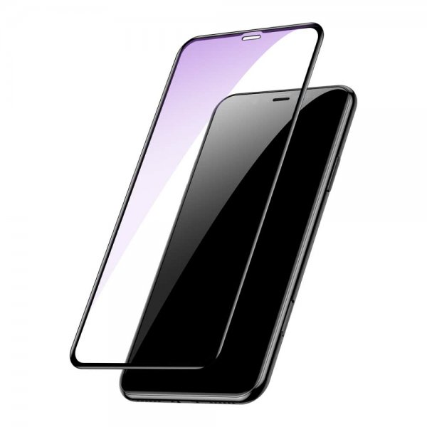 Skjermbeskytter i Herdet Glass Anti-blue-ray Full Size iPhone Xs Max/11 Pro Max Svart