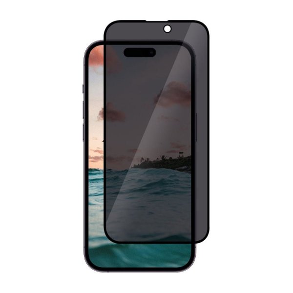 iPhone 15/iPhone 16 Skjermbeskytter Herdet glass 3D Privacy