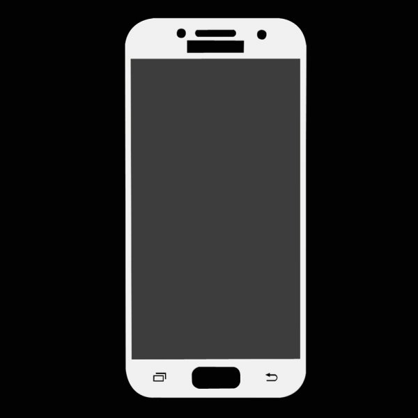 Skjermbeskytter till Samsung Galaxy A3 2017 i Herdet Glass Full size HHvit