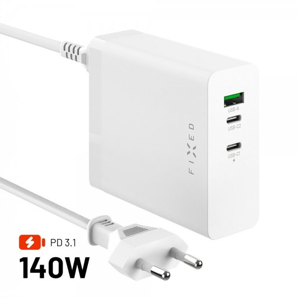 Skrivebord Lader GaN140 Charging Dock 2xUSB-C & 1xUSB-A