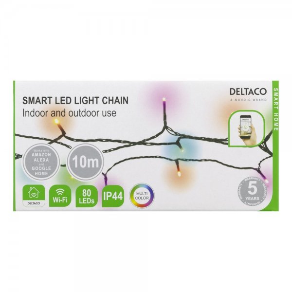LED Light Chain 10m IP44 RGB
