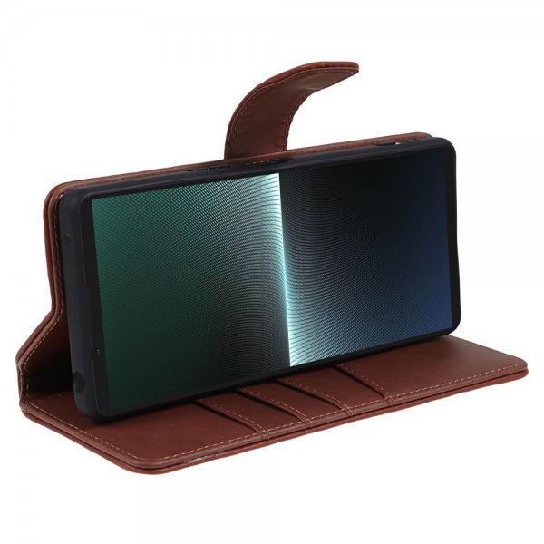 Sony Xperia 1 V Etui Essential Leather Maple Brown
