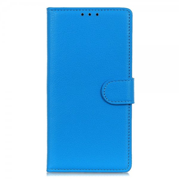 Sony Xperia 1 V Etui Litchi Blå