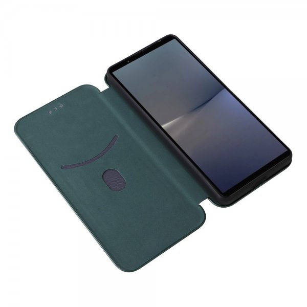 Sony Xperia 1 VI Etui Karbonfibertekstur Grønn