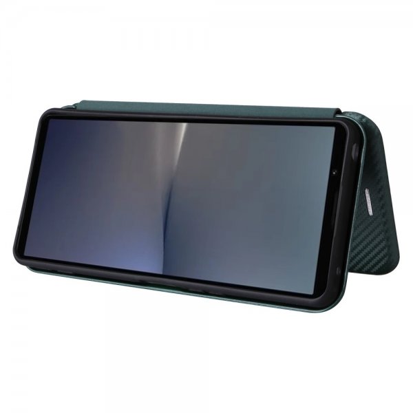 Sony Xperia 1 VI Etui Karbonfibertekstur Grønn