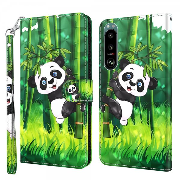 Sony Xperia 5 III Etui Motiv Panda Og Tre