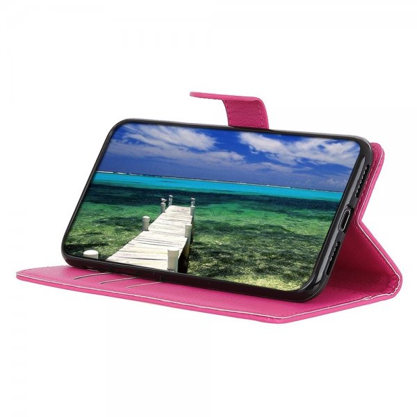 Sony Xperia 5 IV Etui Litchi Magenta