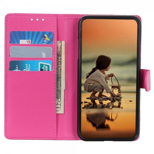 Sony Xperia 5 IV Etui Litchi Magenta