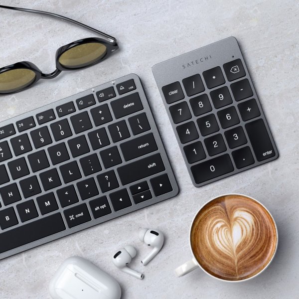 Trådløs knappsats romgrå