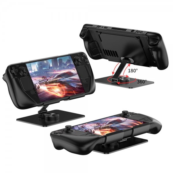 Steam Deck Beskyttelsesetui i Stål med Stativ Svart