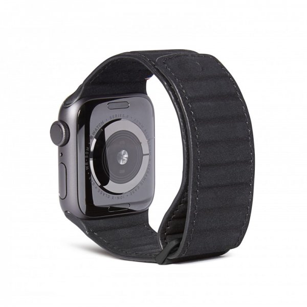 Leather Magnetic Traction Strap Apple Watch 38/40/41/42mm Black