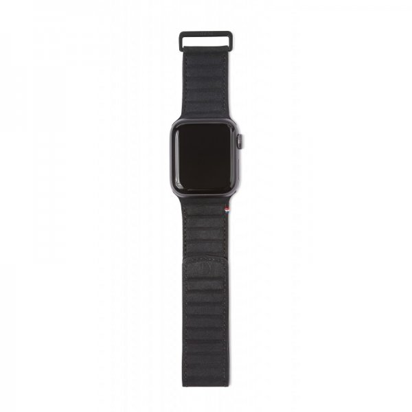Leather Magnetic Traction Strap Apple Watch 38/40/41/42mm Black