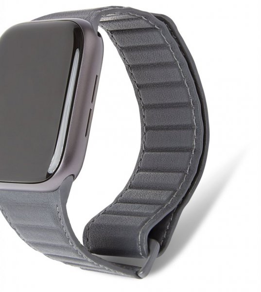 Leather Magnetic Traction Strap Apple Watch 38/40/41/42mm Antracite
