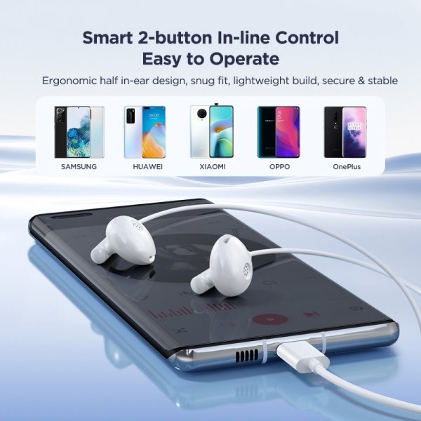 Hodetelefoner EC05 USB-C Hvit