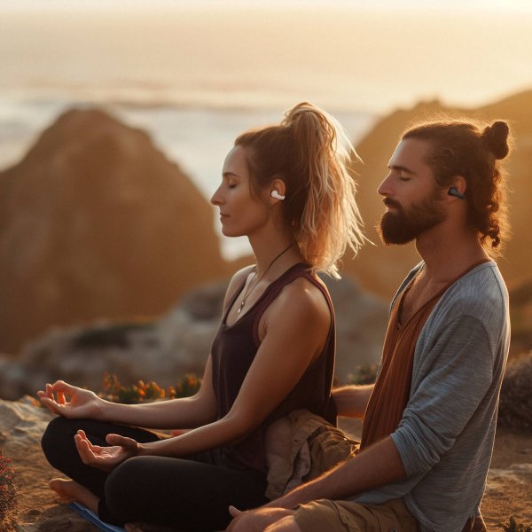 Hodetelefoner Clip Open Ear Wireless Hvit