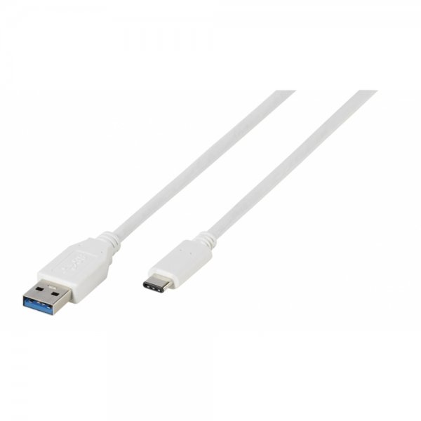 Type C till USB 3.1 Kabel 1 Meter Hvit