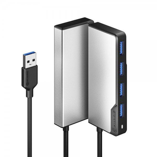 USB-A Fusion SWIFT 4-portars hub Space Grey