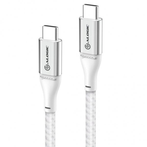 Ultra USB-C till USB-C Kabel 5A/480Mbps 1.5 meter Sølv