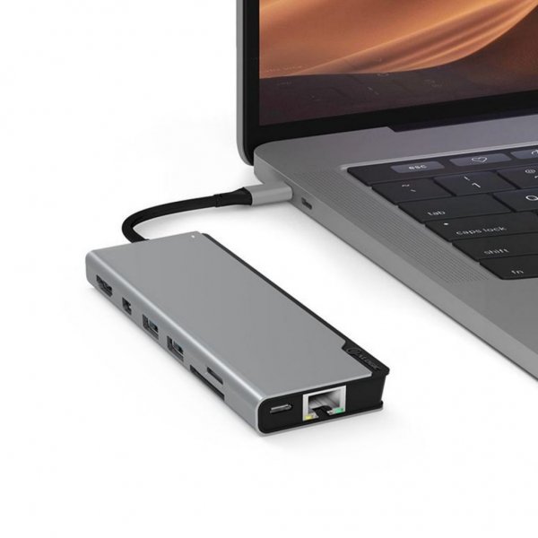Ultra USB-C Dock PLUS - HDMI. MDP. USB. Ethernet. minneskortläsare och 100W PD Space Grey