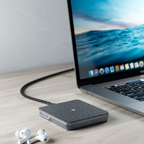 Trådløs Lader Qi laddning 10W - med USB-A till USB-C Kabel Space Grey