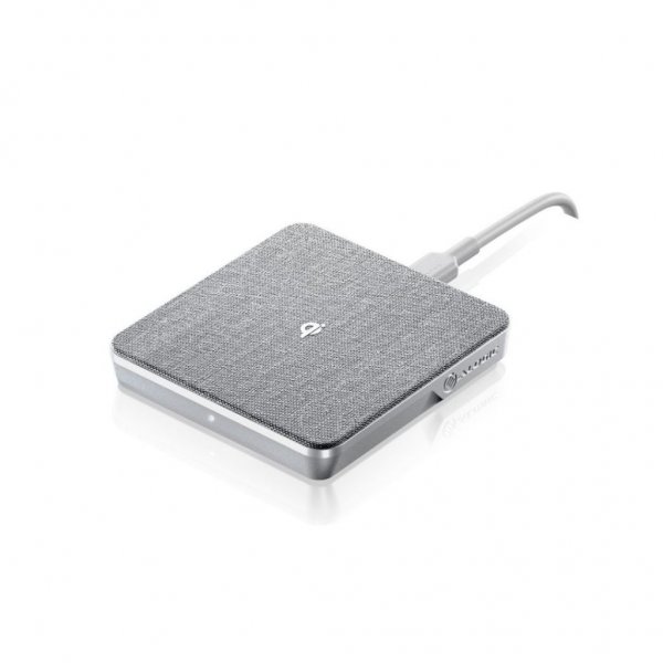 Trådløs Lader Qi laddning 10W - med USB-A till USB-C Kabel Sølv
