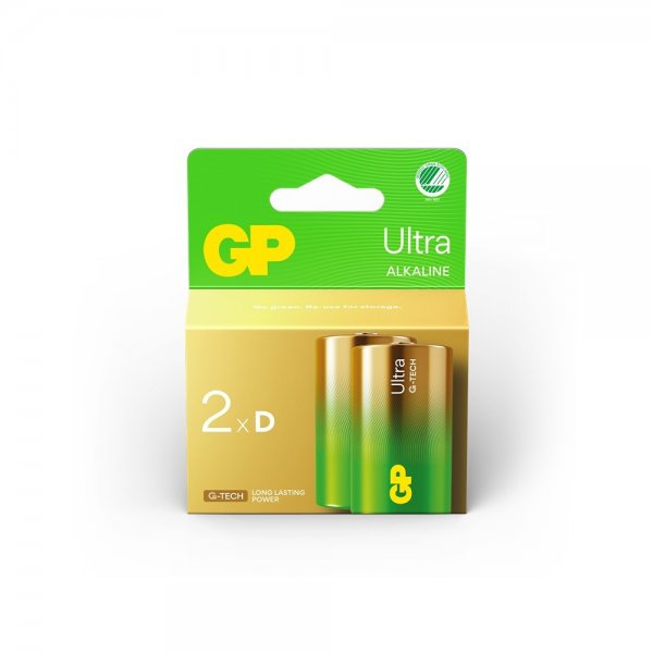 Ultra Alkaline D Battery 13AU/LR20 2-pack